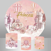 Prinzessin Schloss Rosa Wagen Runden Geburtstag Hintergrund